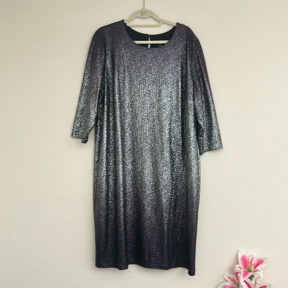 Lane Bryant Shimmering Silver & Purple Dress, Size 22/24